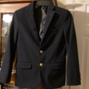 Chaps navy blue blazer inside pocket brass button
